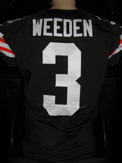 NFL - Cleveland Browns #3 Brandon Weeden - Event Worn Jersey